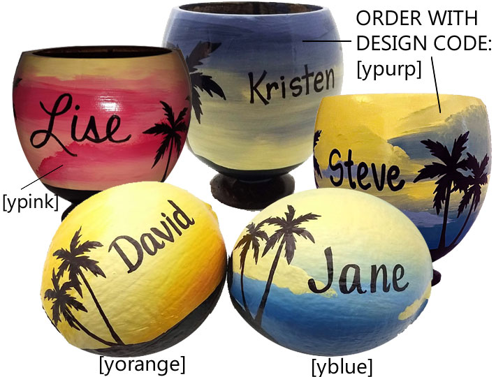 Personalized recycled coconuts gift ideas